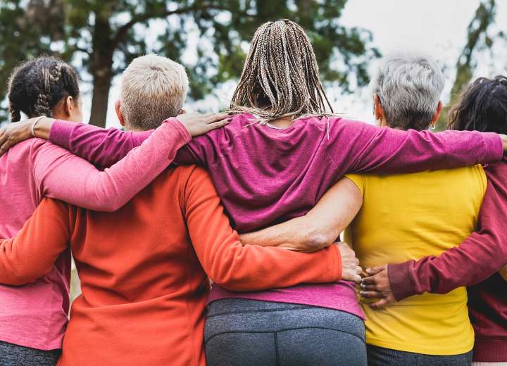 Women supporting each other