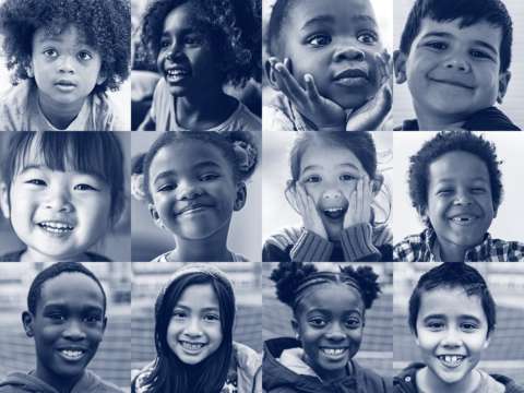 composite image of children