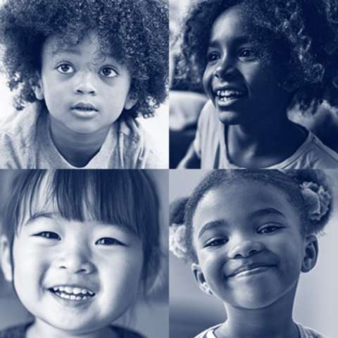 composite image of children
